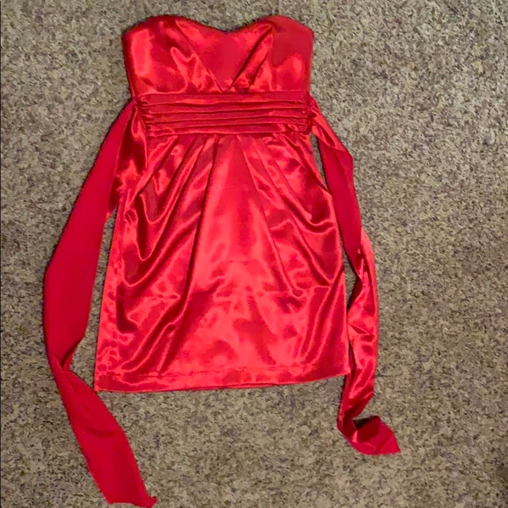 Red Strapless Dress